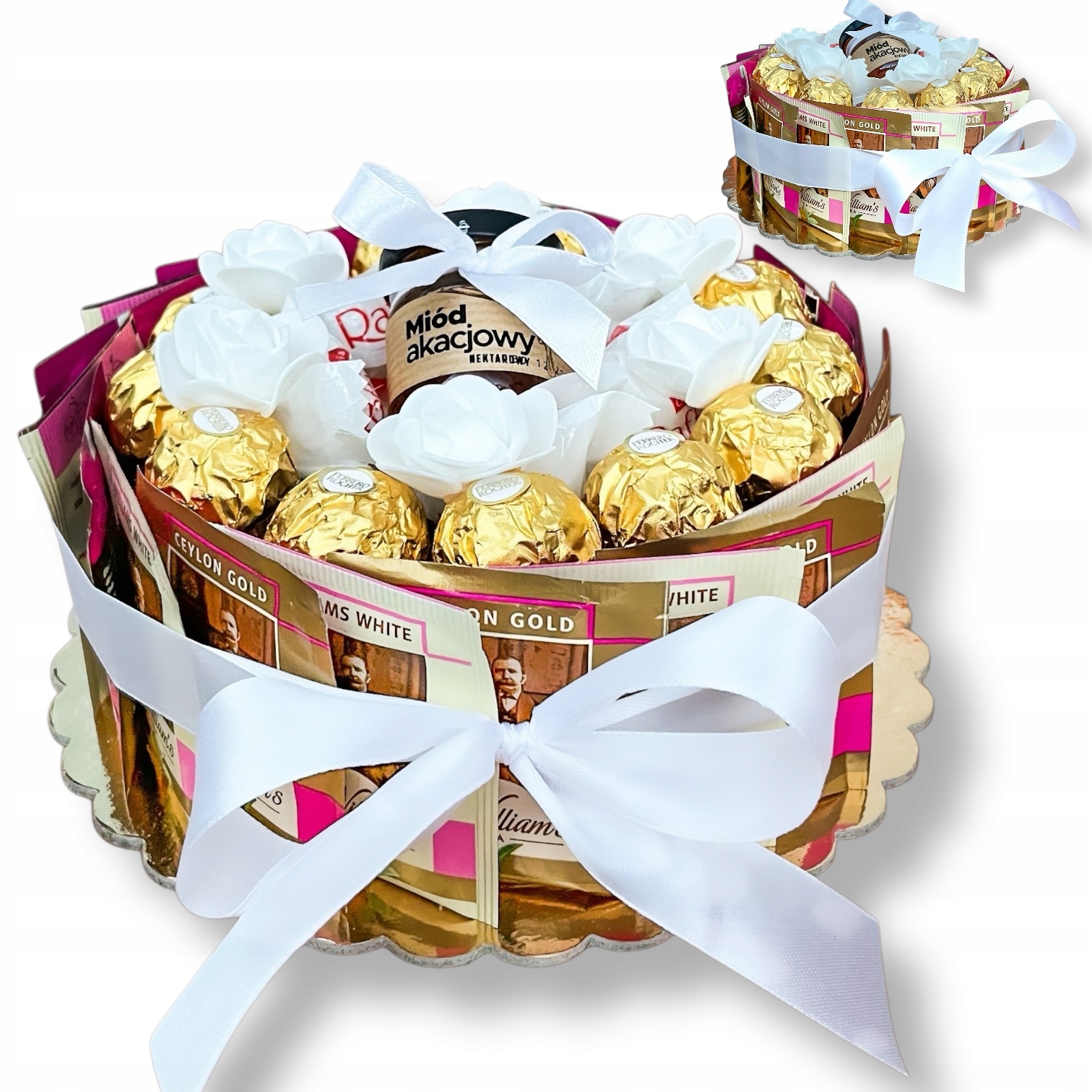 Zestaw prezentowy Tort na Urodziny Rocznica Ślub Dla Mamy Taty Nauczyciela