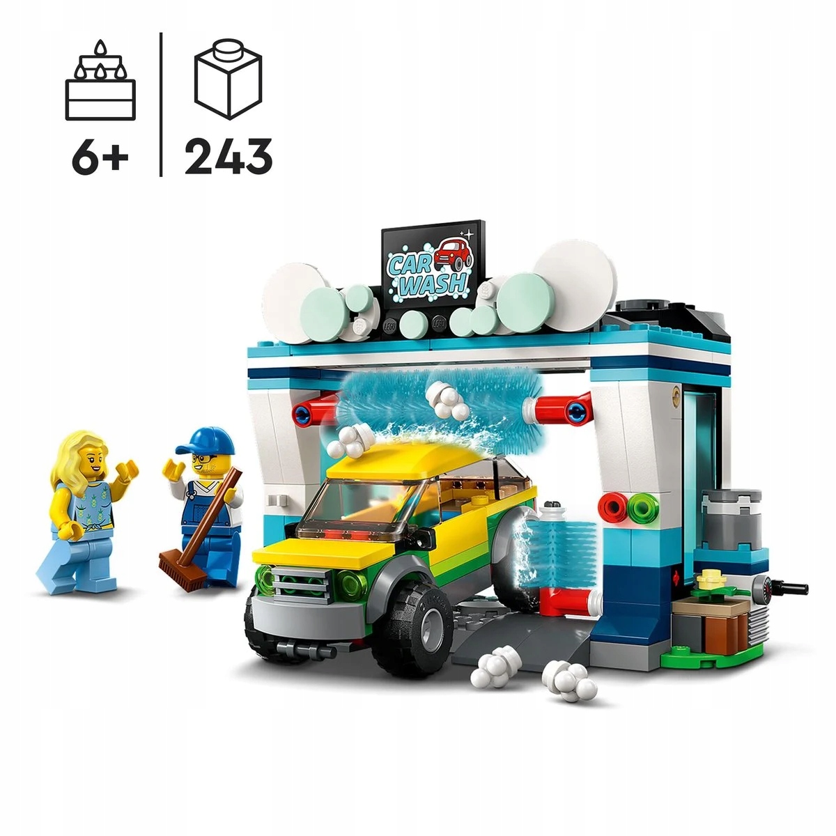 LEGO CITY MYJNIA SAMOCHODOWA 60362 + KARTKA ELEKTRONICZNA Z PODZIĘKOWANIEM EAN (GTIN) 5702017410708