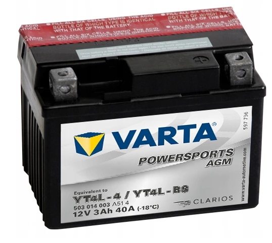 

Akumulator żelowy Agm Varta YT4L-BS 3Ah 40A YTX4L