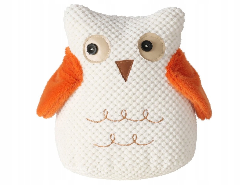 Dveřní zarážka, sova, Roomy, 1,2 kg, bílá