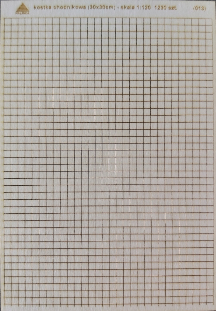 

kostka chodnikowa (wer.30x30) skala Tt 1:120 (013)