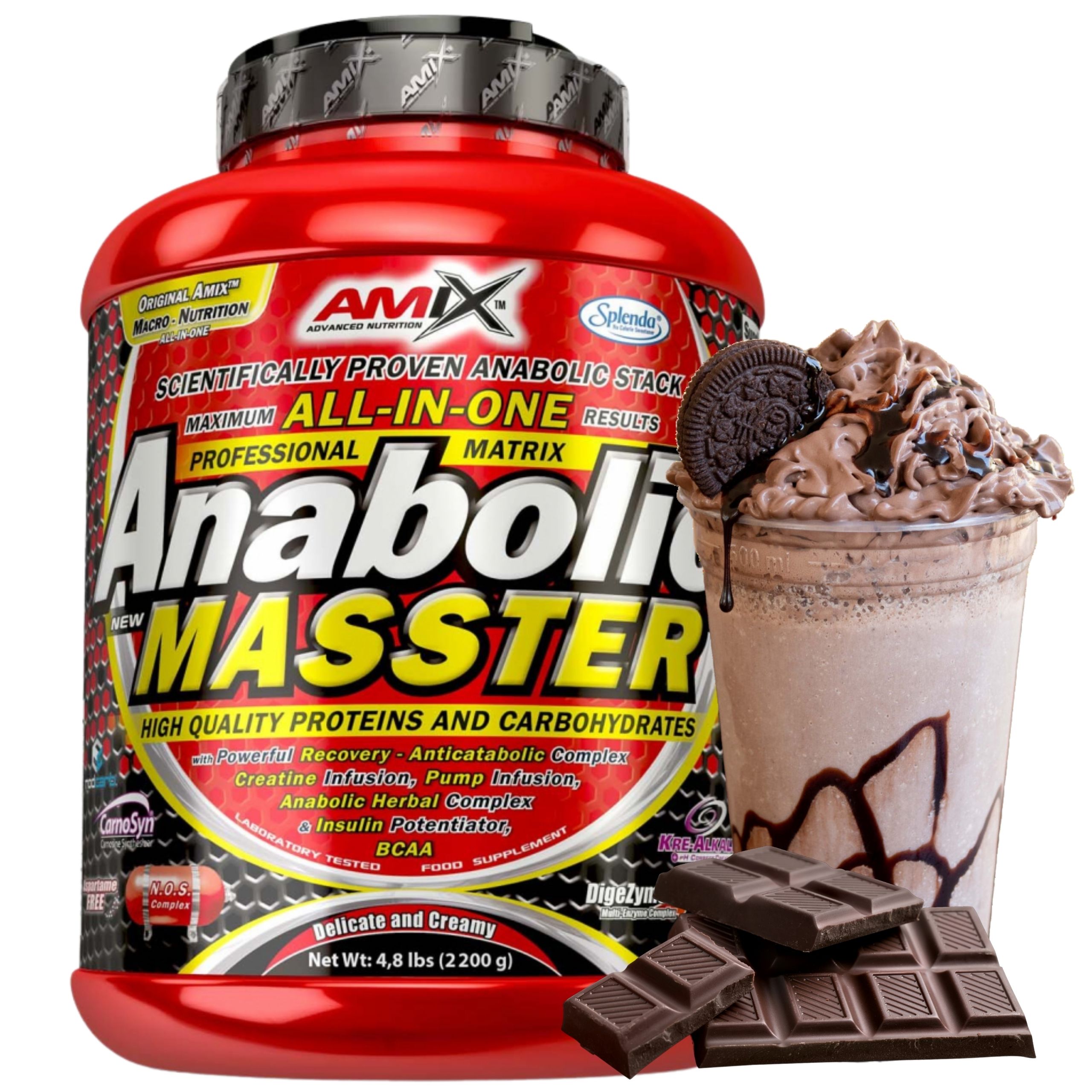 Gainer A Bílkoviny Doplněk Stravy na Proteinovou hmotu Kreatin Sacharidy Čokoláda