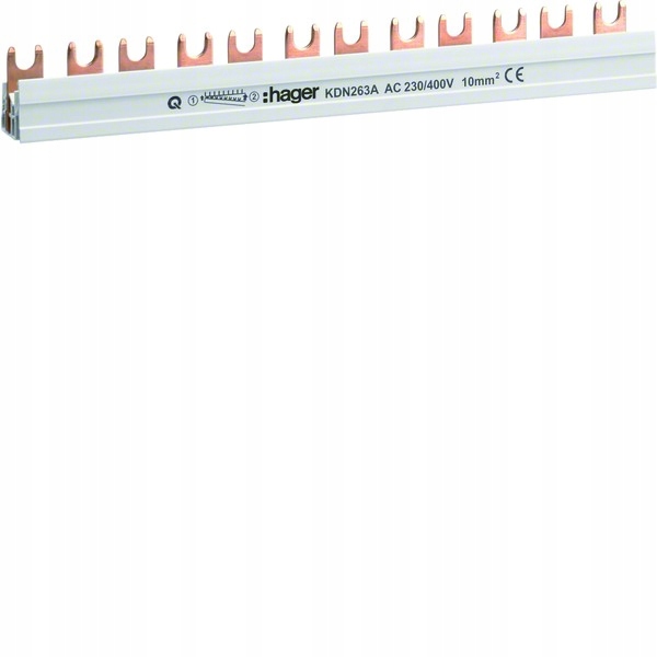 

Szyna grzebieniowa widełkowa pozioma 2P 10mm2 12M