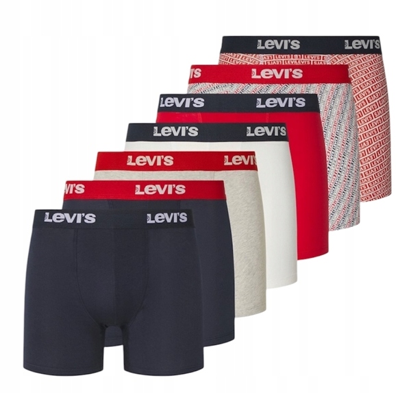 Majtki Bokserki Męskie Levi's 7pak 7szt Box rozm. XL