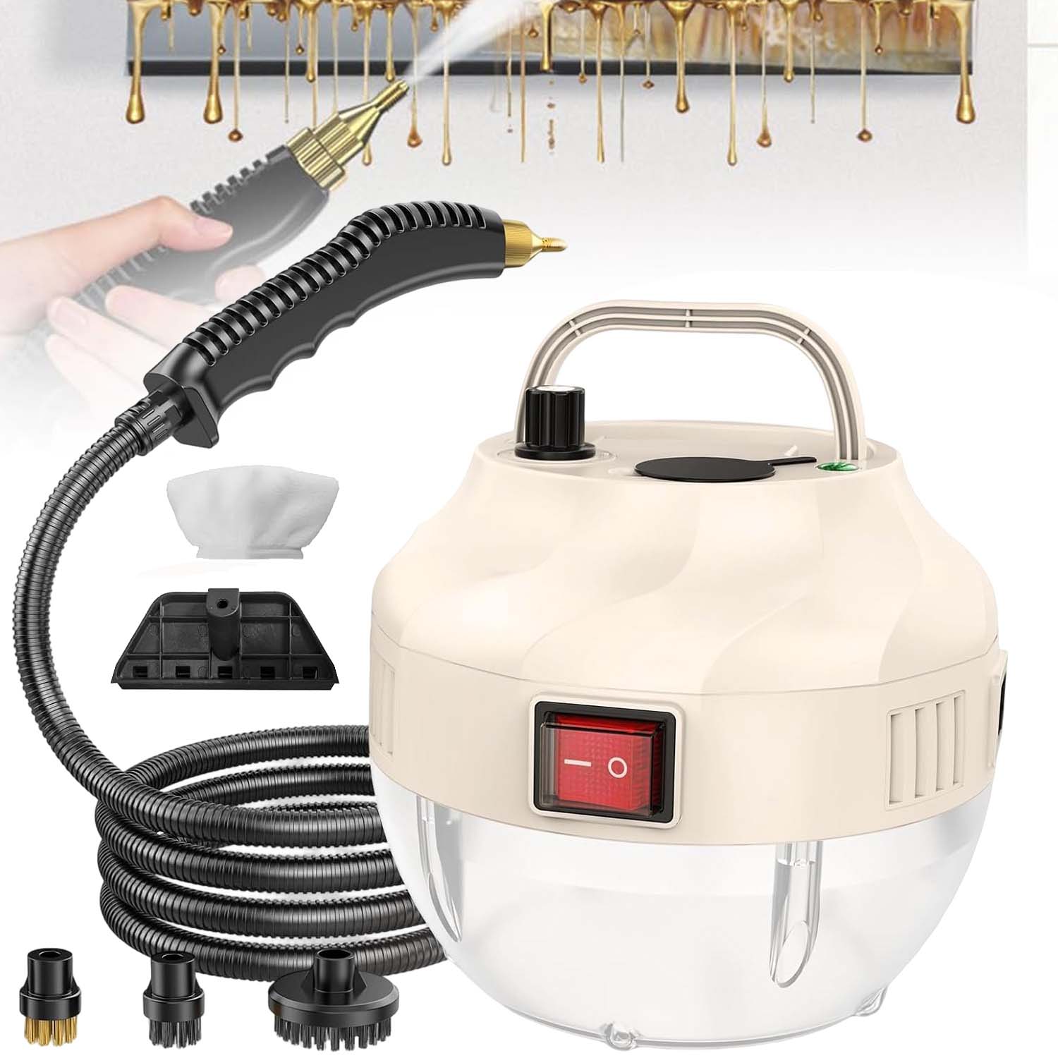 Ruční Parní Čistič Na Čalounění Oken, Čištění Dlaždic 1500 W, 1000 ML