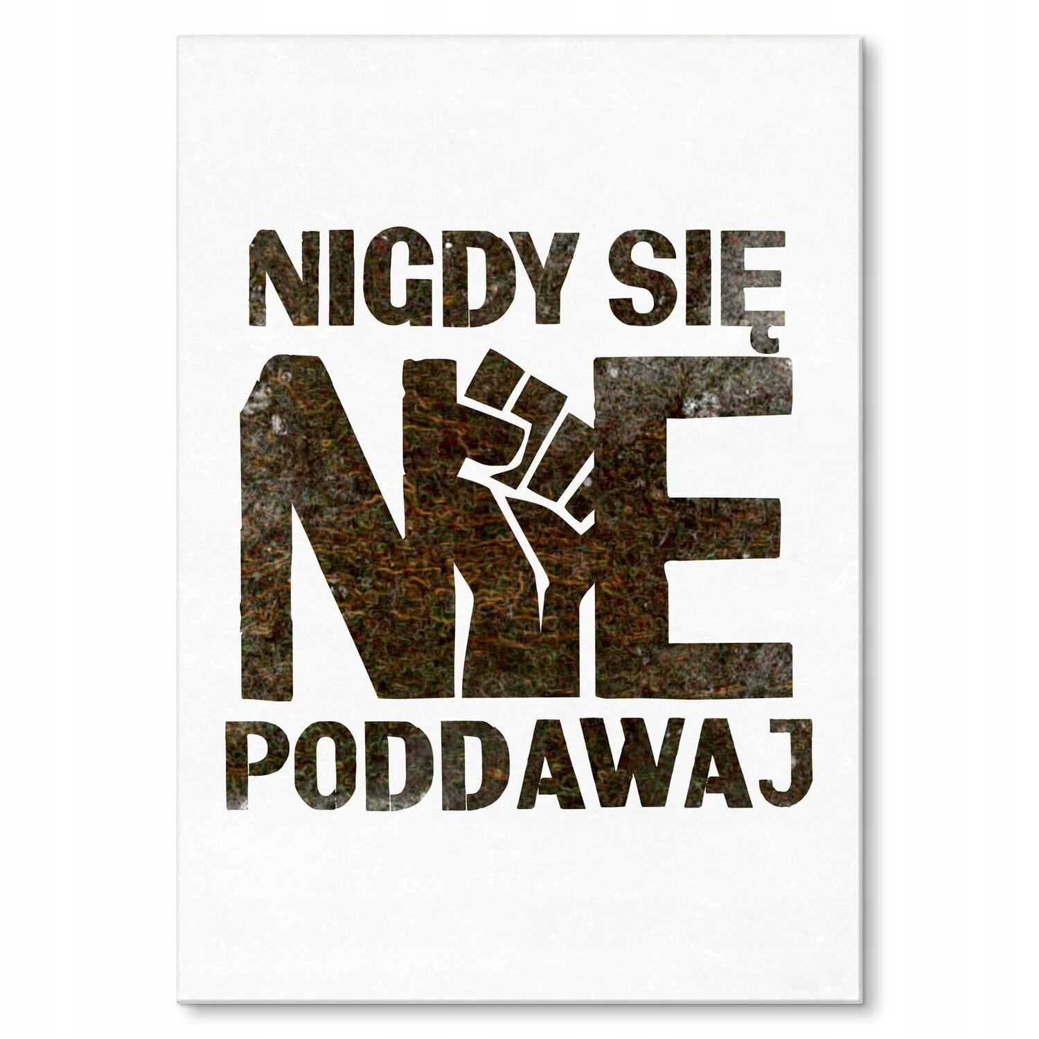 Kovový plakát Nikdy se nevzdávejte Dárek 22 x 31 cm