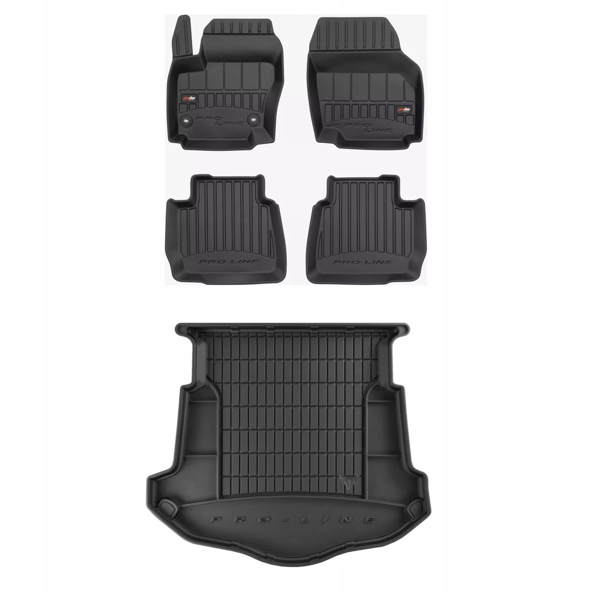 3D gumová sada koberců a rohožek Ford Mondeo IV 2007-2014 Liftback, rozteč
