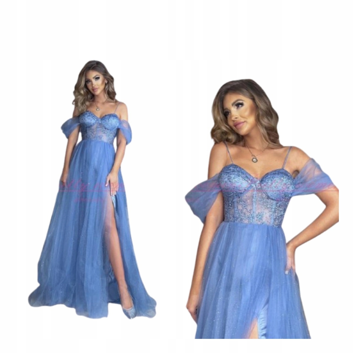 Šaty Tylová Lyanna Jeansová 36