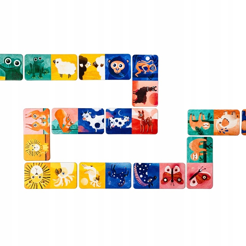 Kapitan Nauka ZWIERZĘTA Gra DOMINO dla DZIECI 3+ Minimalna liczba graczy 1