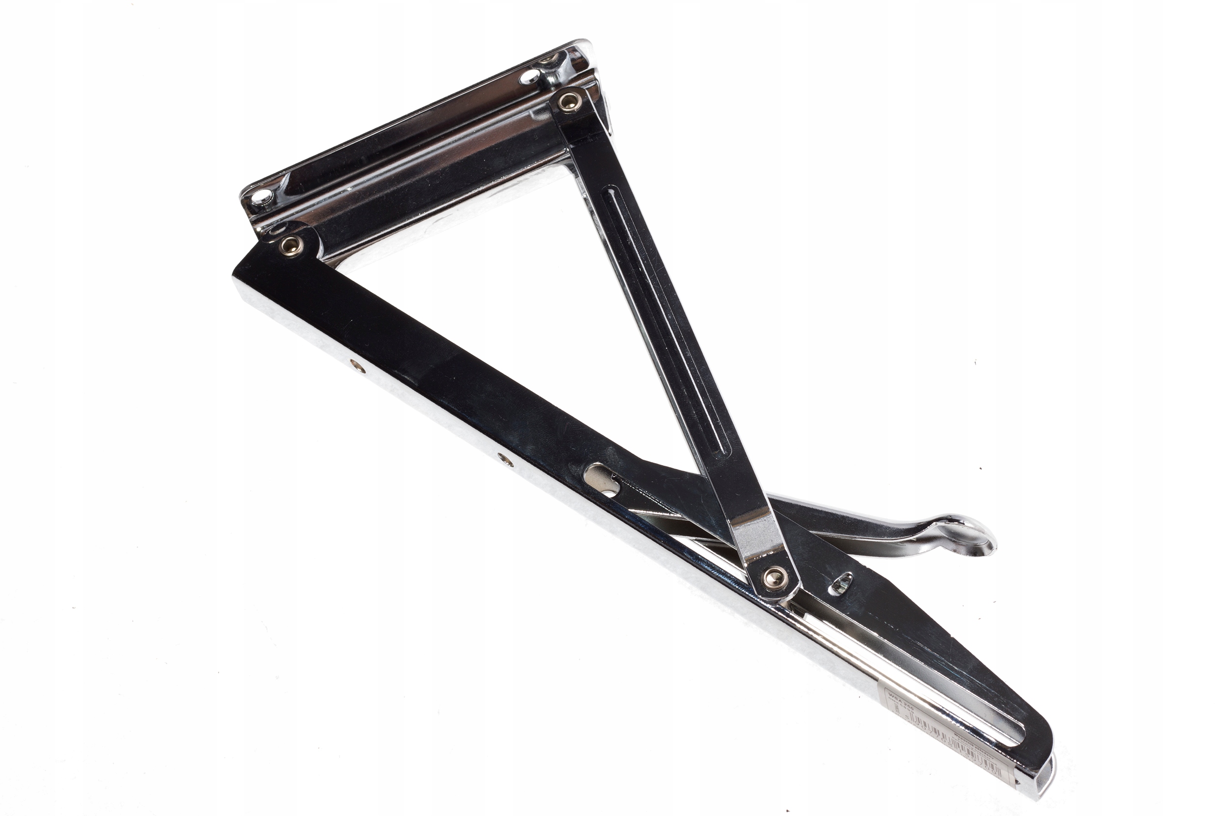 SKŁADANY WSPORNIK CHROMOWANY DO BLATÓW PÓŁEK 25cm Długość 25 cm