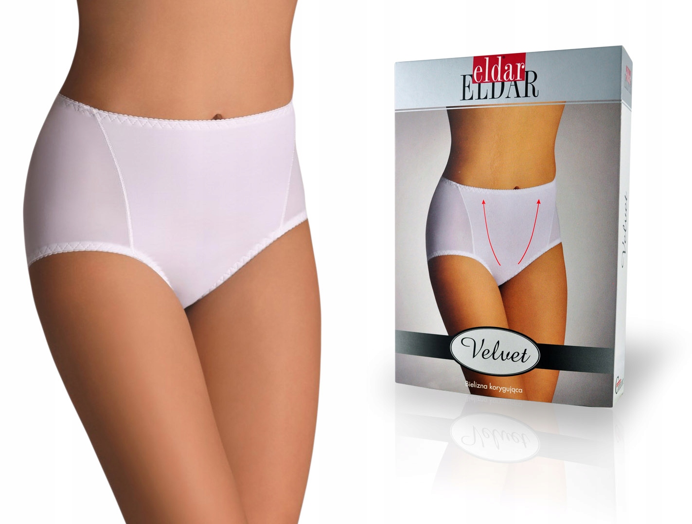 

figi wyszczuplające Białe - Eldar Velvet, L