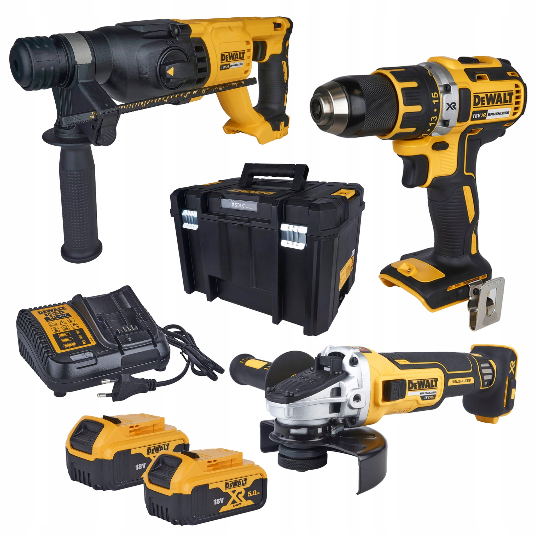 DeWalt Combo sada 3 nástrojů nabíječka 2x5Ah 18V