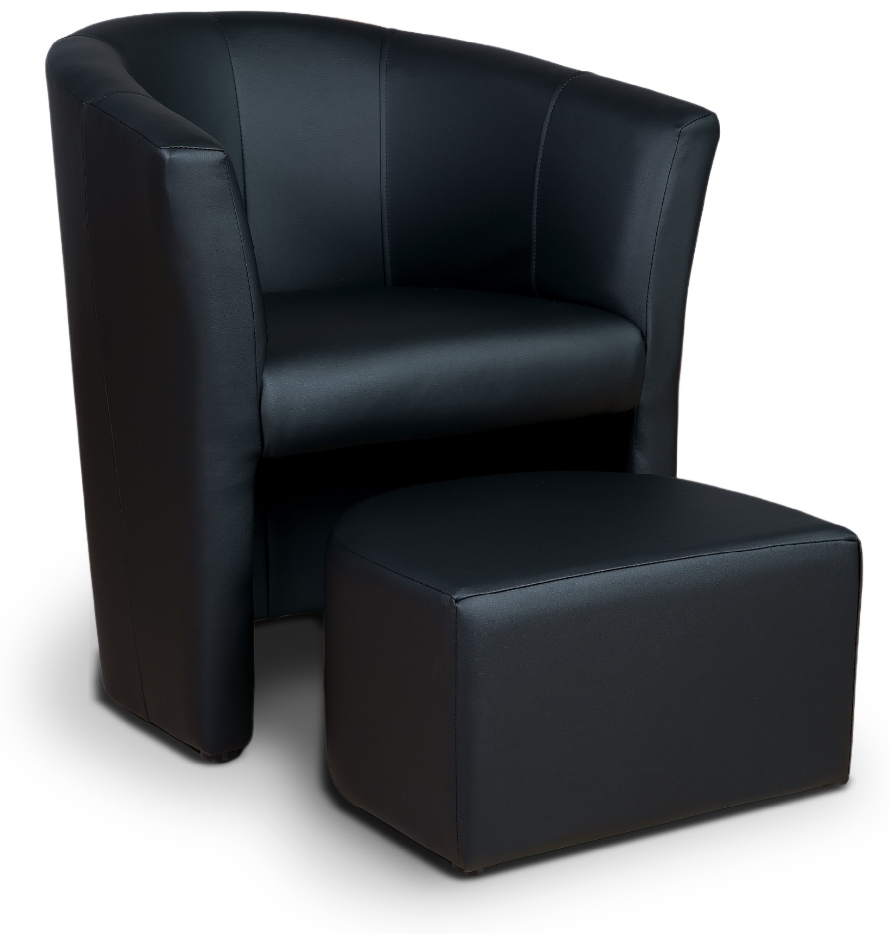 Křeslo Cafe Křeslo do obývacího pokoje Ekokůže Moderní Skvrnitá Černá Taburet