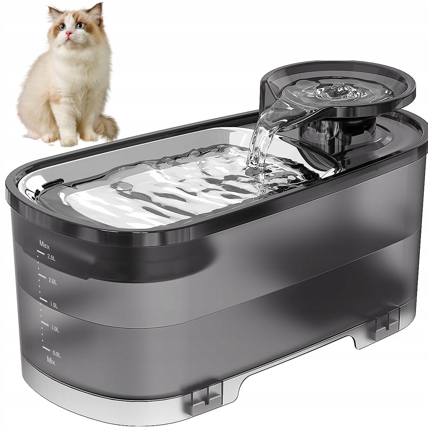 Levně Automatická Napáječka Fontána Pro Kočky Psa 2 Režimy Čistící Filtr