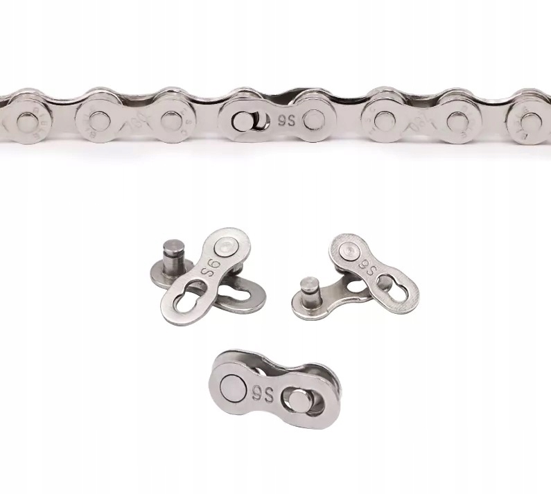 

spinka łańcucha 9 rzędowa srebrna Shimano Sram Kmc