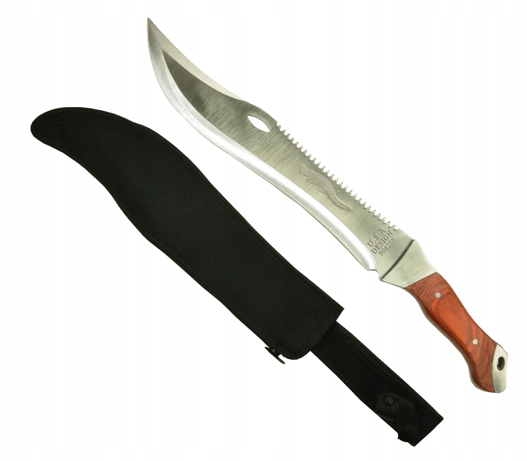 

Maczeta Nóż Crocodile Mocny Bowie Pokrowiec A10021