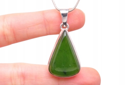 * Nefrit Kanada Elegantní Přívěsek Pro Výjimečné Příležitosti Stříbro 925 Č. 4 *