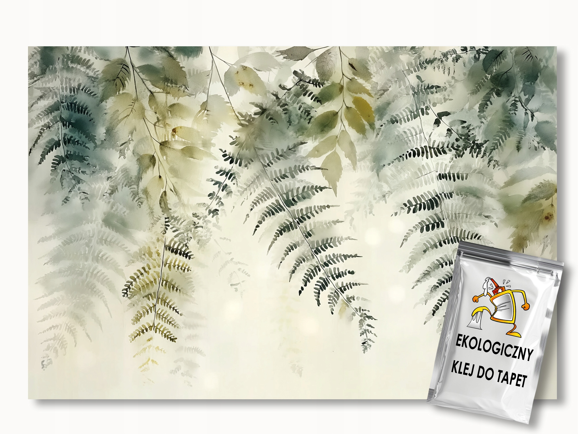 Fototapeta Flizelina Grafika Listy Zeleň Kapradí Les Příroda 200x140 110g