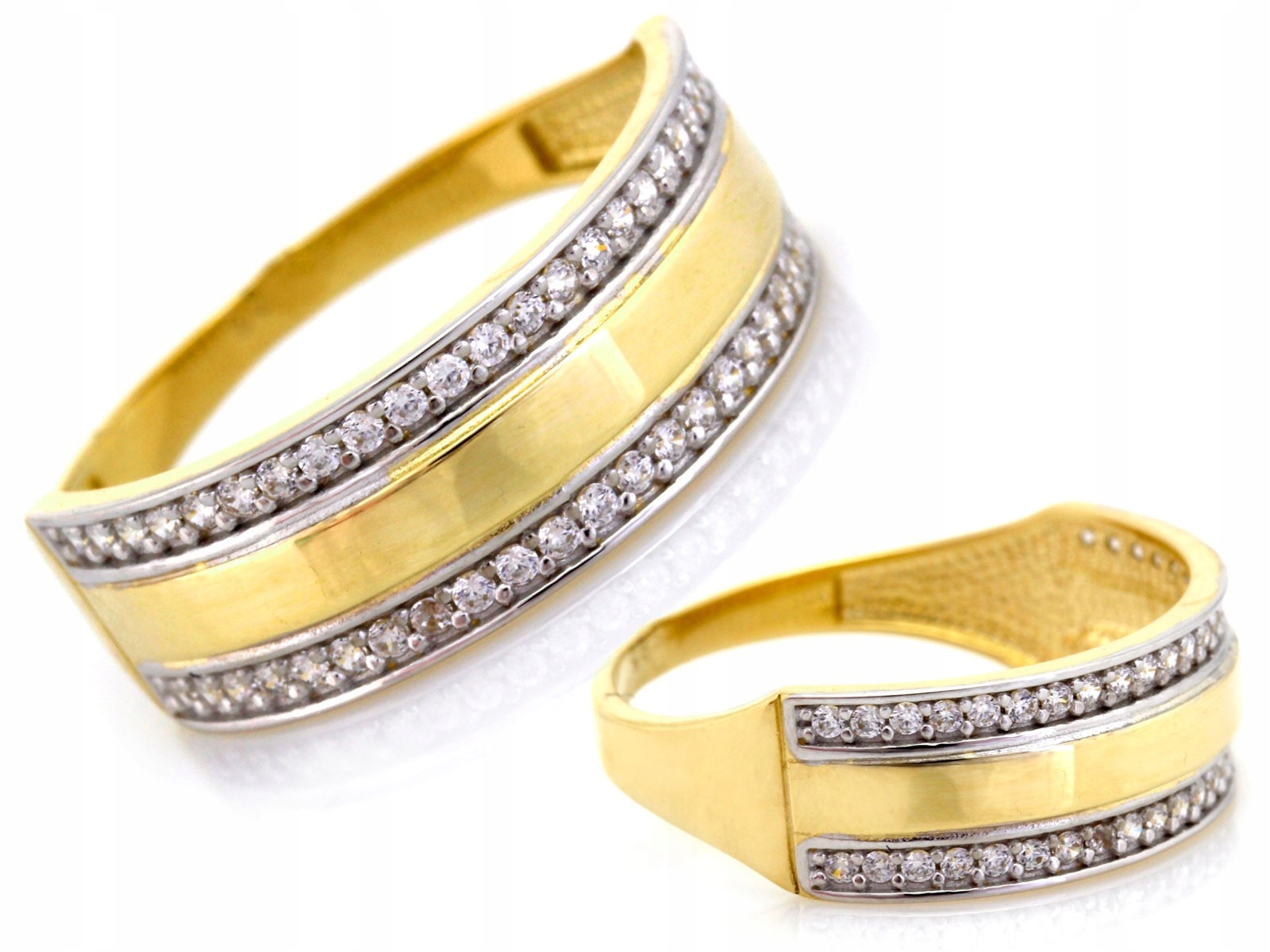 Dámský prstýnek ve zlaté barvě 585 s lesklým zirkon pro 14letou maminku