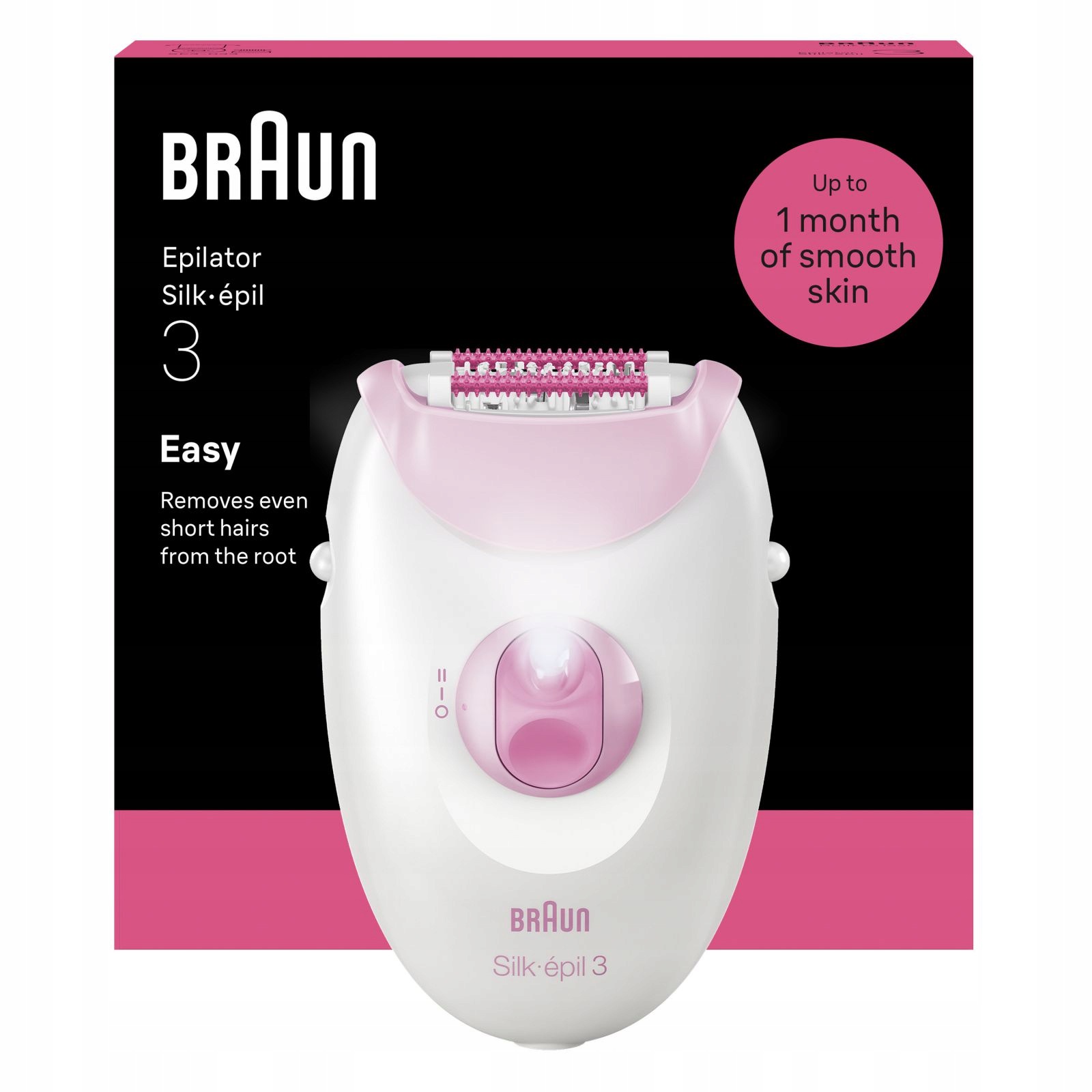 Braun – Silkpil 3 Corded Epilátor – Pink