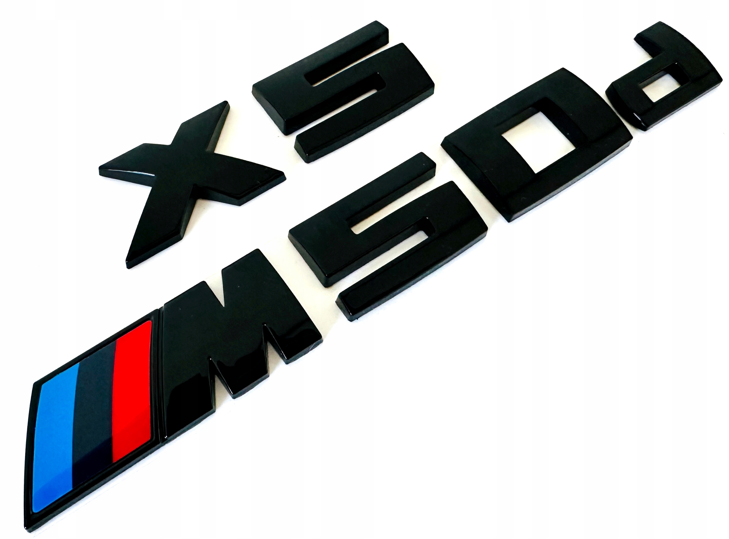 Bmw X5 M50d X5 M 50d emblém logo znak nápis čierny
