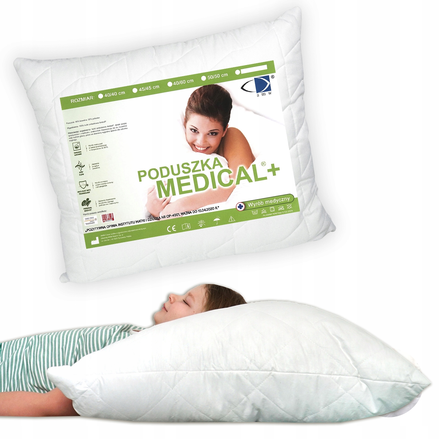 

Poduszka 70X80 Antyalergiczna Pikowana Amw Medical