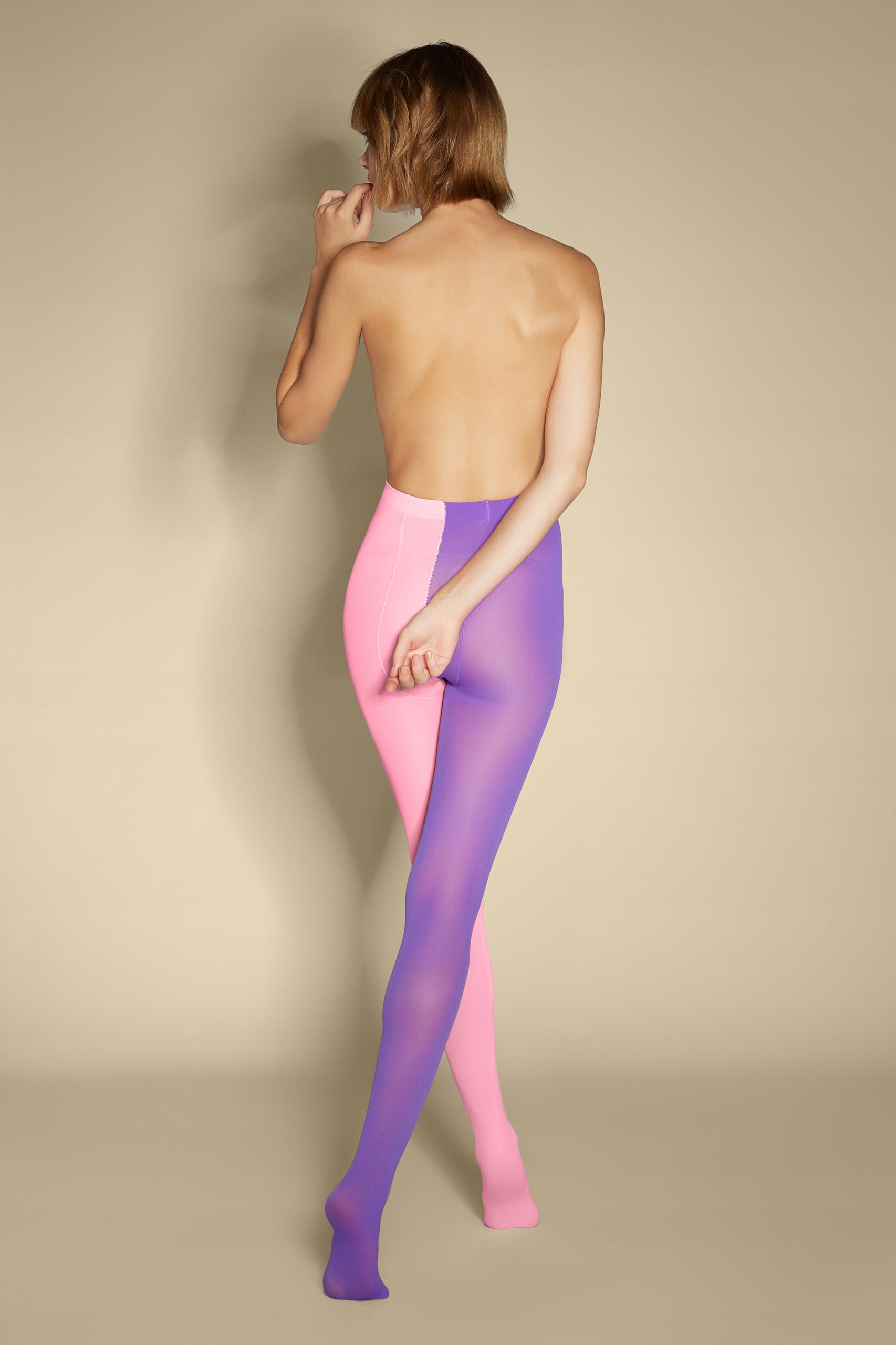 Oryginalne Rajstopy damskie dwukolorowe 60 DEN Marka Inna marka