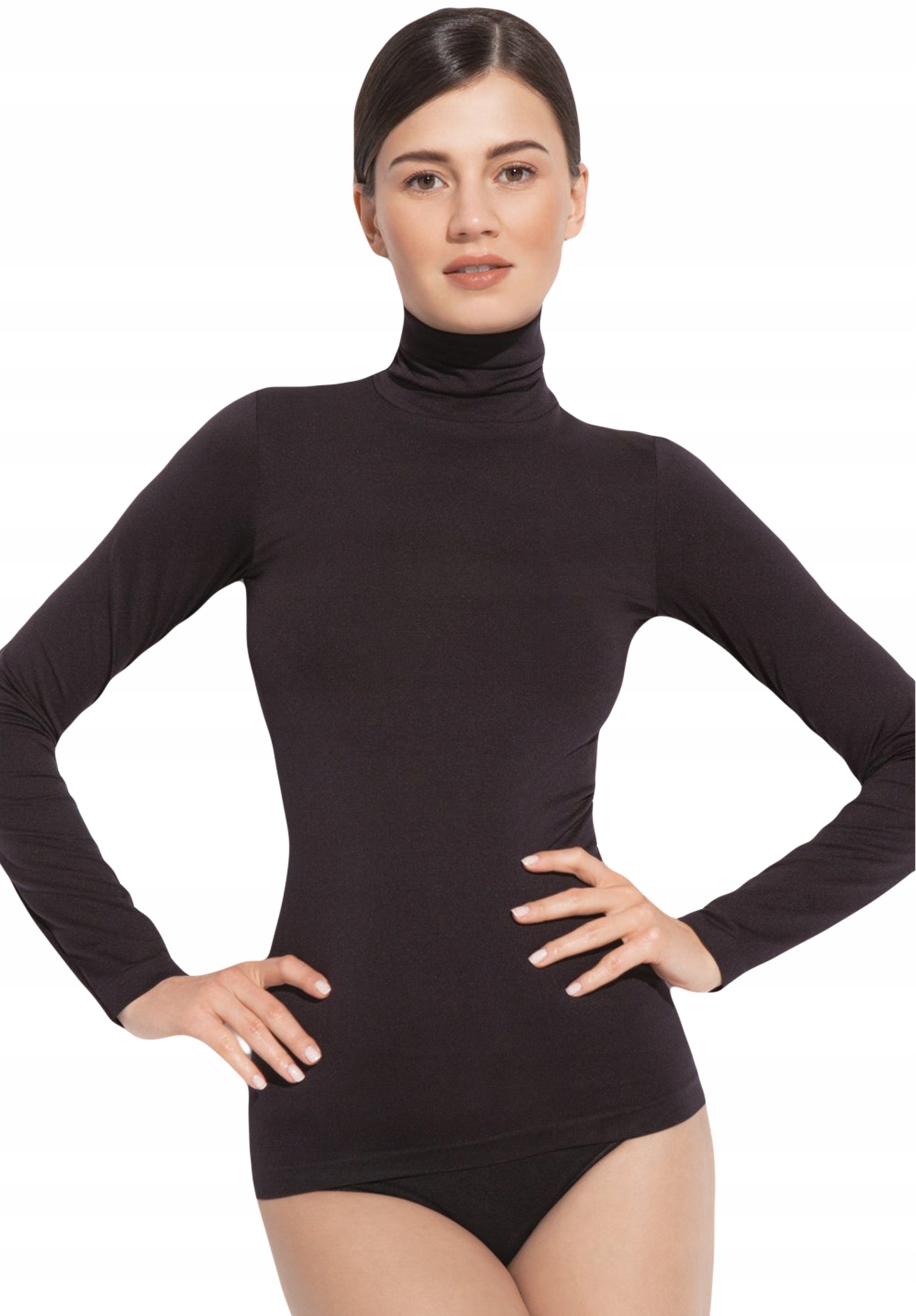 Bezszwowy Golf Classic Gatta, długi rękaw czarny M Rozmiar M