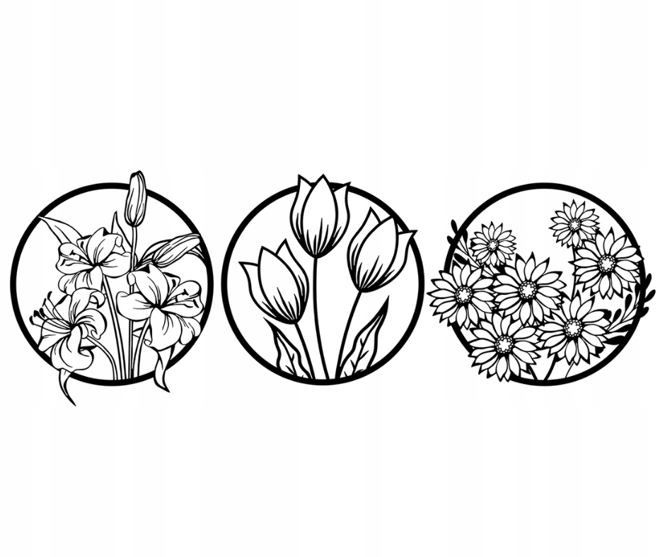 Prelamovaný Obraz Kvety Do Kuchyne Obývačky Izby Nástenná Dekorácia Triptyk 3D