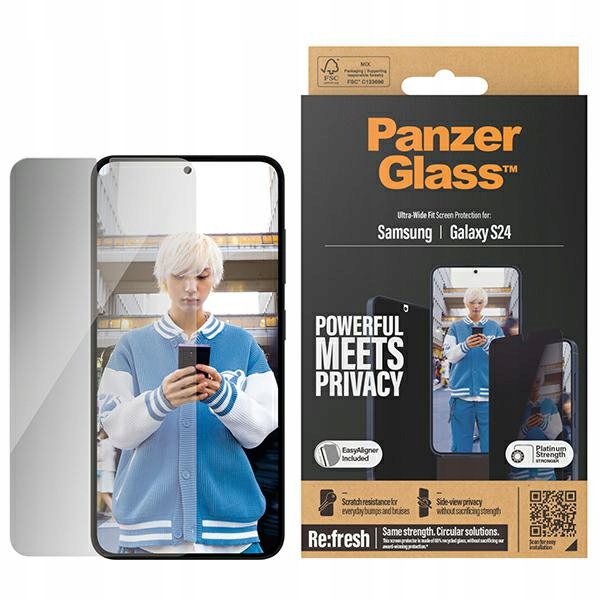 Tvrzené sklo pro Samsung Galaxy S24 PanzerGlass Privacy