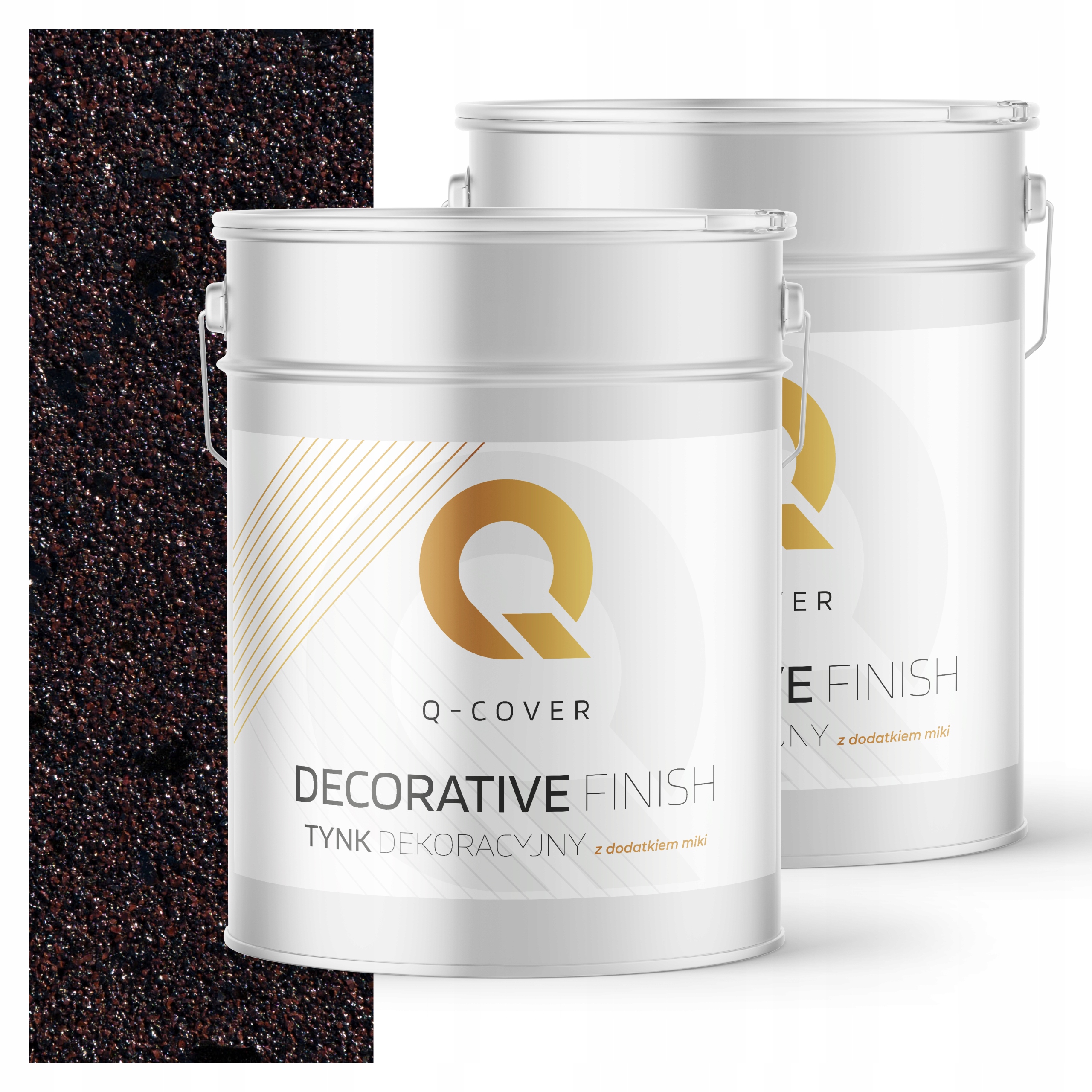 Dekorativní Omítka Jemnozrnná Tmavě Hnědá S Černou Mikou D825 15 kg