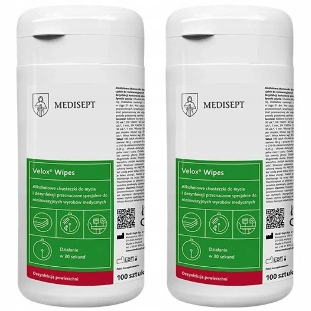 

2x Velox Wipes Chusteczki do dezynfekcji 100szt