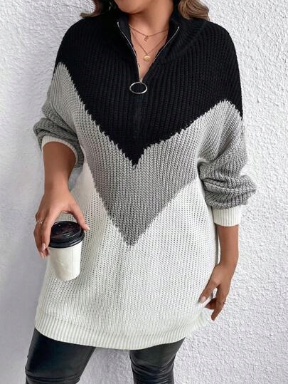 SHEIN SWETER PLUS SIZE PRZED KOLANA ZAMEK 50 ŁMA