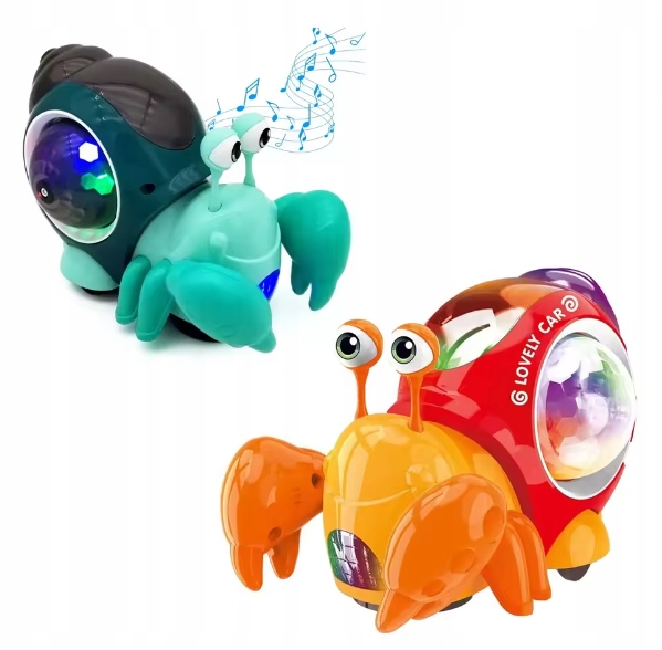 KRAB INTERAKTYWNY PEŁZAJĄCY RACZKOWANIE EFEKTY ŚWIETLNE DŹWIĘKOWE Certyfikaty, opinie, atesty CE EN 71