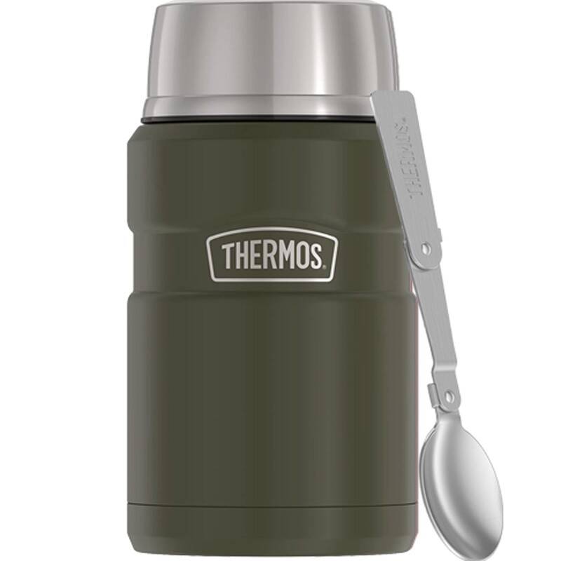 Termos na jídlo a polévku, lžíce, hrnek z nerezová ocel Thermos 710 ml