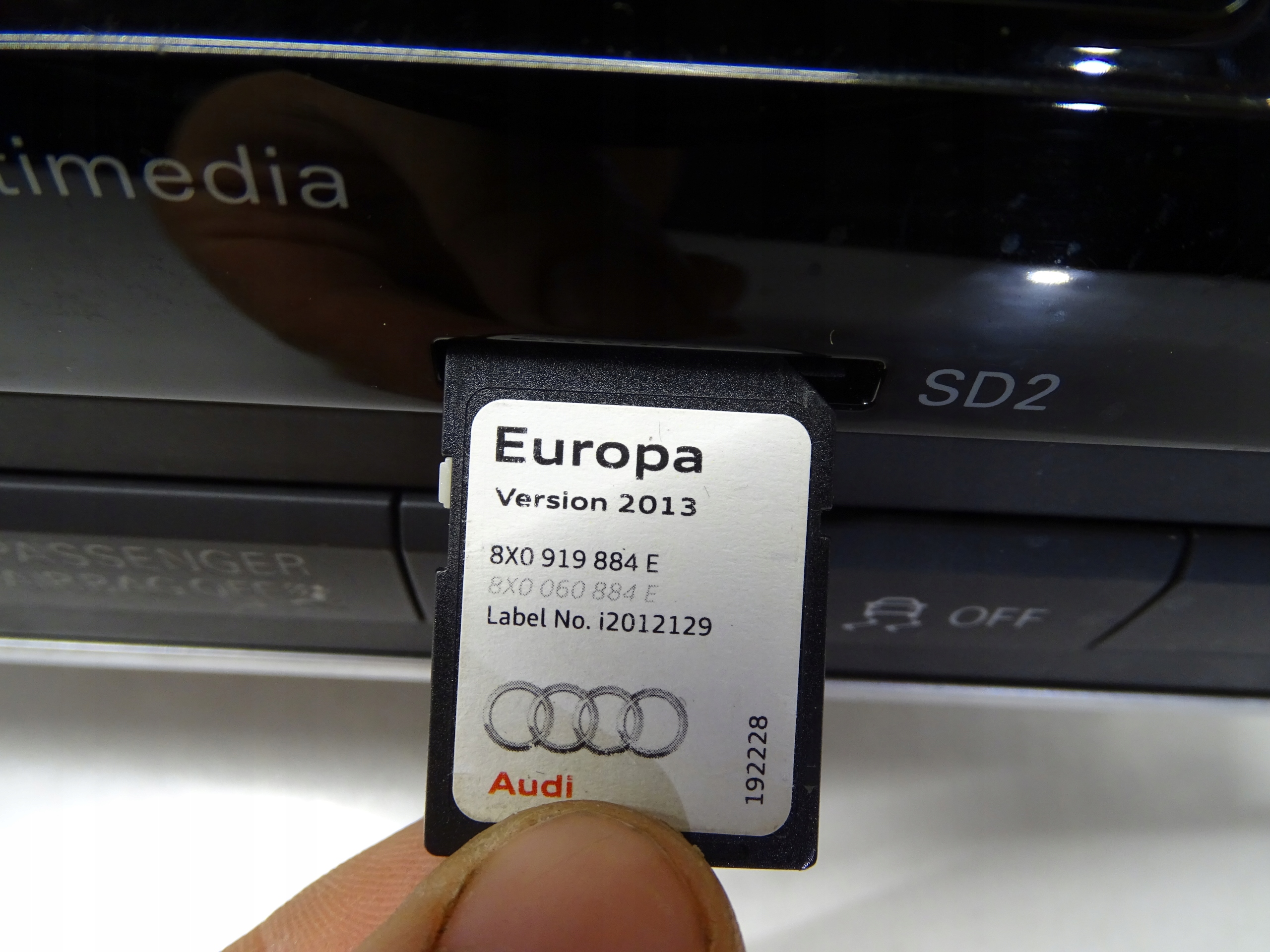 player navigation NAVI MMI MULTIMEDIA 2X SD AUDI A6 C7+ KARTA PAMIECI