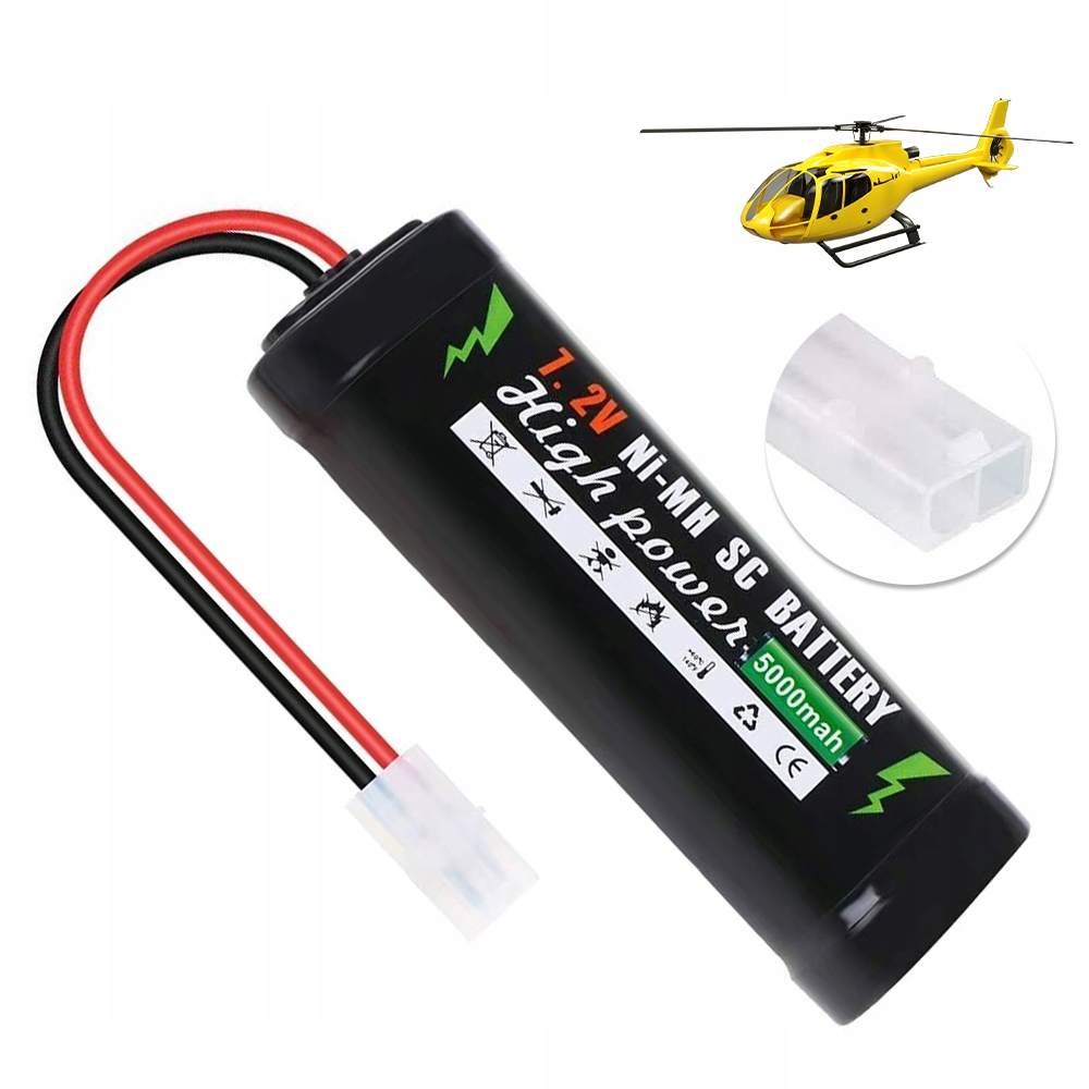 Akumulátor Nimh 7.2V 5000 Mah Pro Rc Automobily Hračka Zástrčka Tamiya 2P