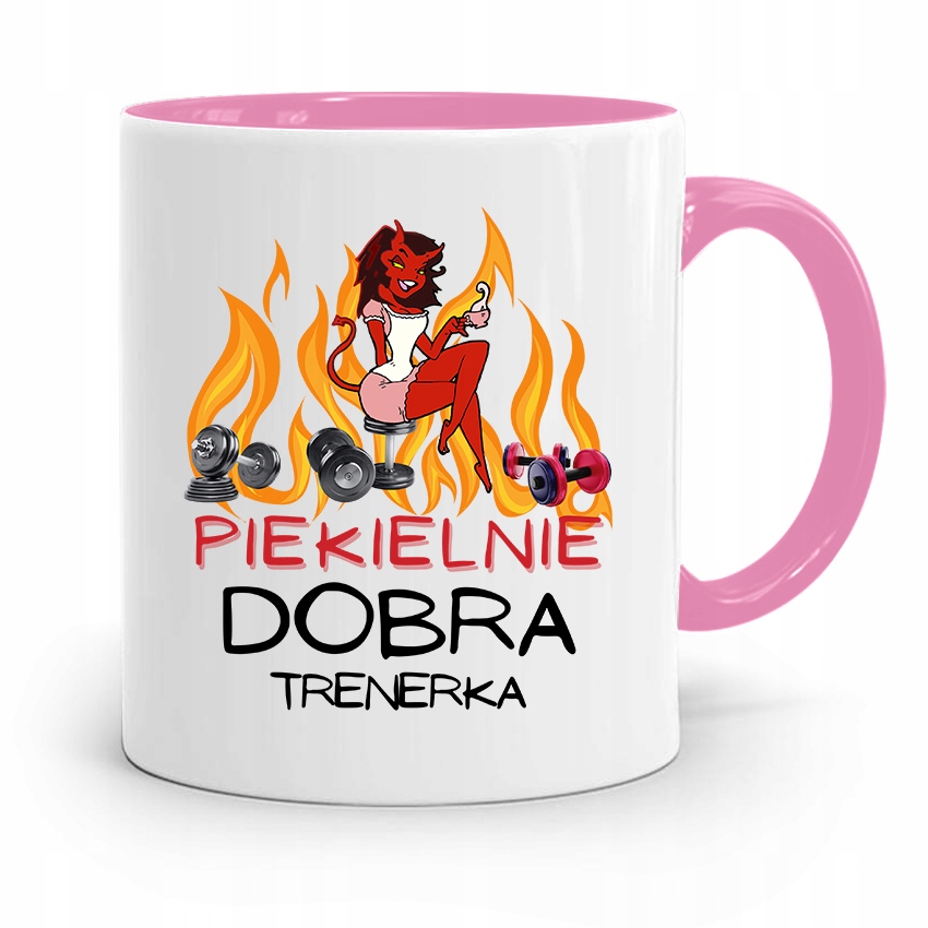 

Dla Trenera Trenerki Siłownia Kubek Różowy