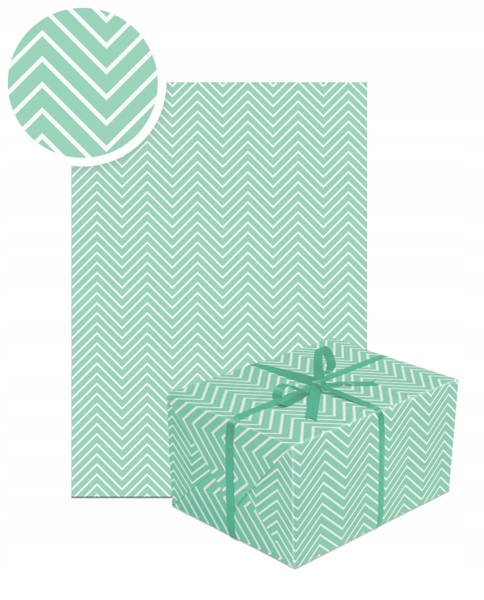 

Papier Prezentowy Chevron Miętowy Urodziny 70x200