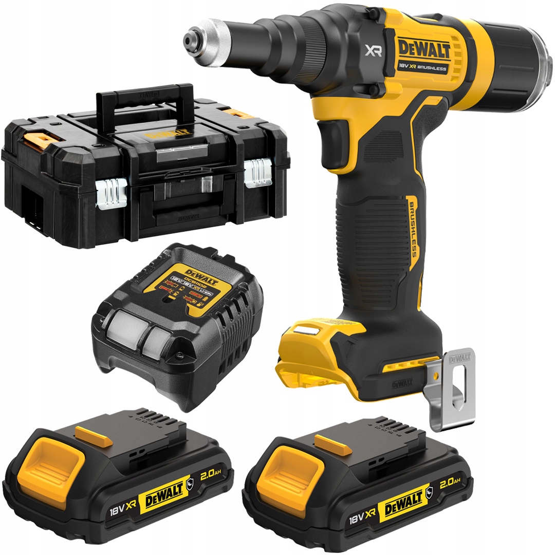 Akumulátorová nitovačka 18V 10kN pre nity 2.4-4.8 mm 2x2Ah DeWALT DCF403D2GT