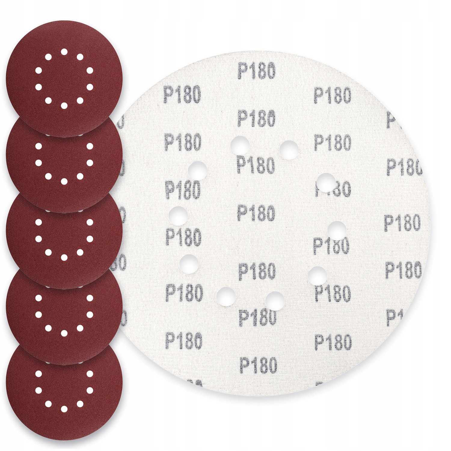 Papier Ścierny Na Rzep 225mm Do Szlifierki Żyrafy Zestaw P180 x5 Sztuk
