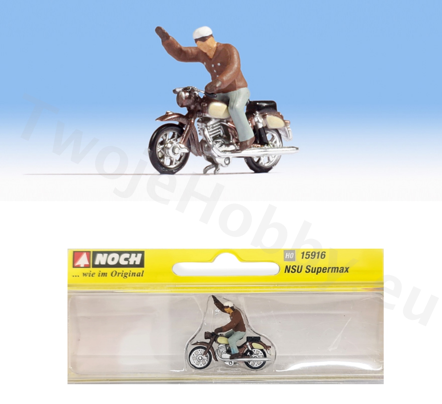 Noch 15916 Motorkář na motorce Nsu Supermax H0
