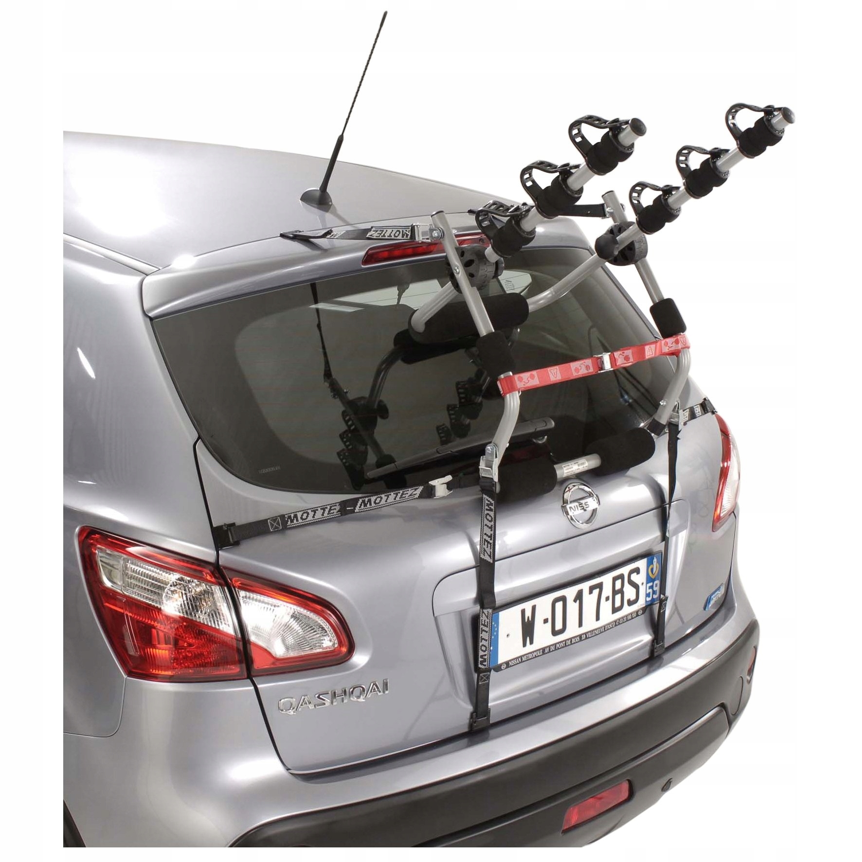 UCHWYT ROWEROWY NA TYLNĄ KLAPĘ NA 3 ROWERY MOTTEZ A025PMON CZARNY