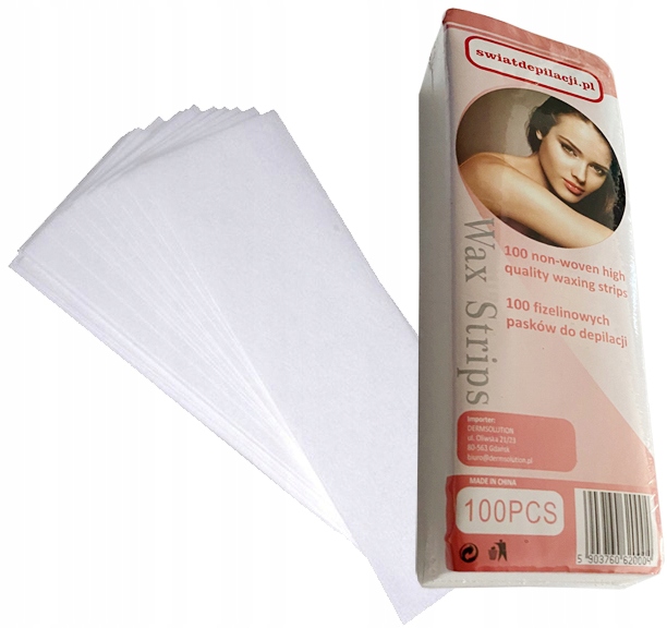 СИЛЬНЫЕ fizelinowe полоски для депиляции 20x7cm 100шт