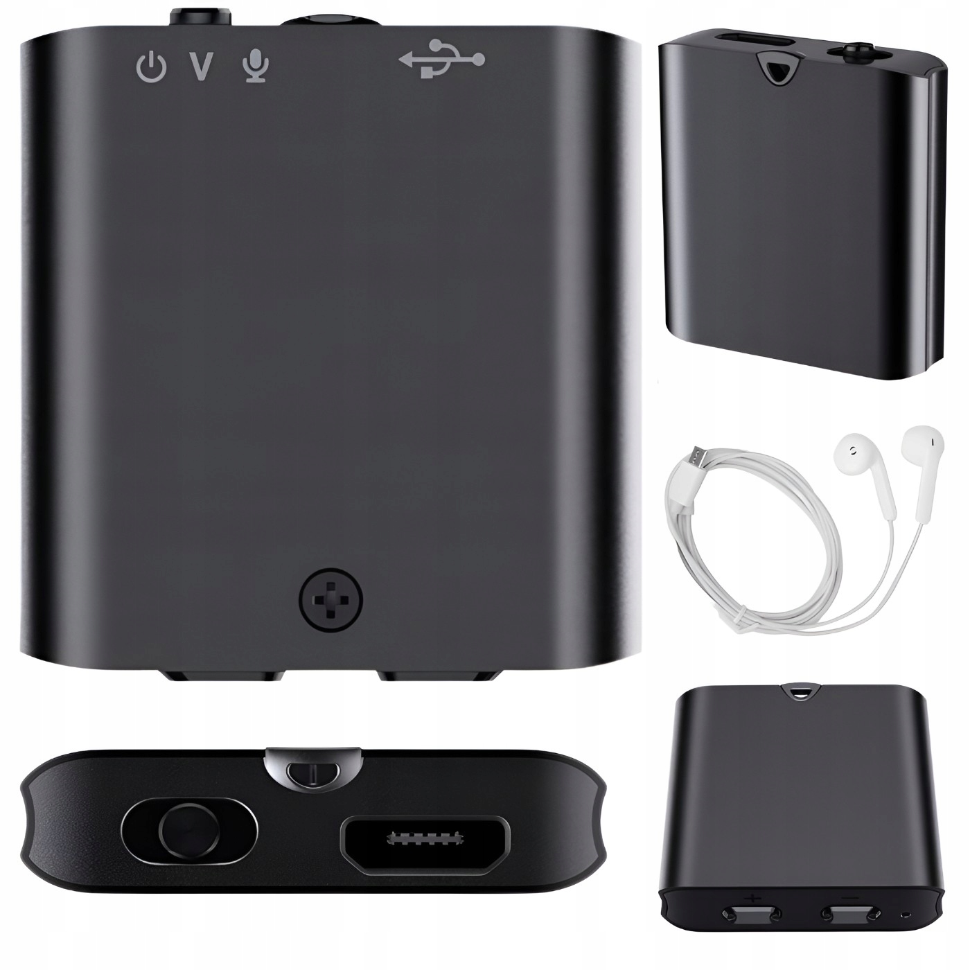 Mikro špionážní štěnice diktafon skrytý záznamník zvuku 3 cm detekce