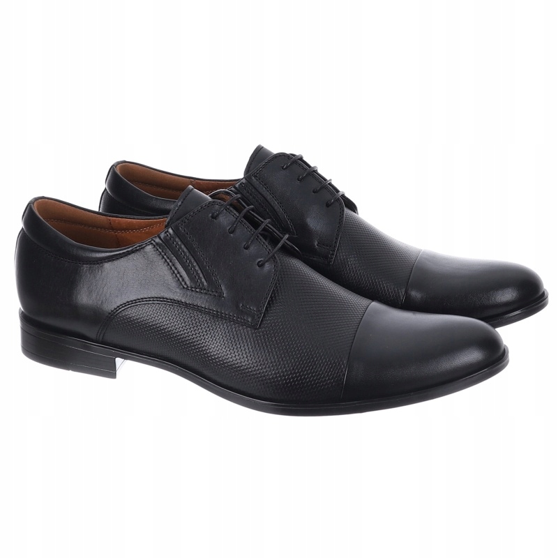 Pánské elegantní polobotky Conhpol 380C-A045-1741-X5D02 černé, Kůže VEL.39