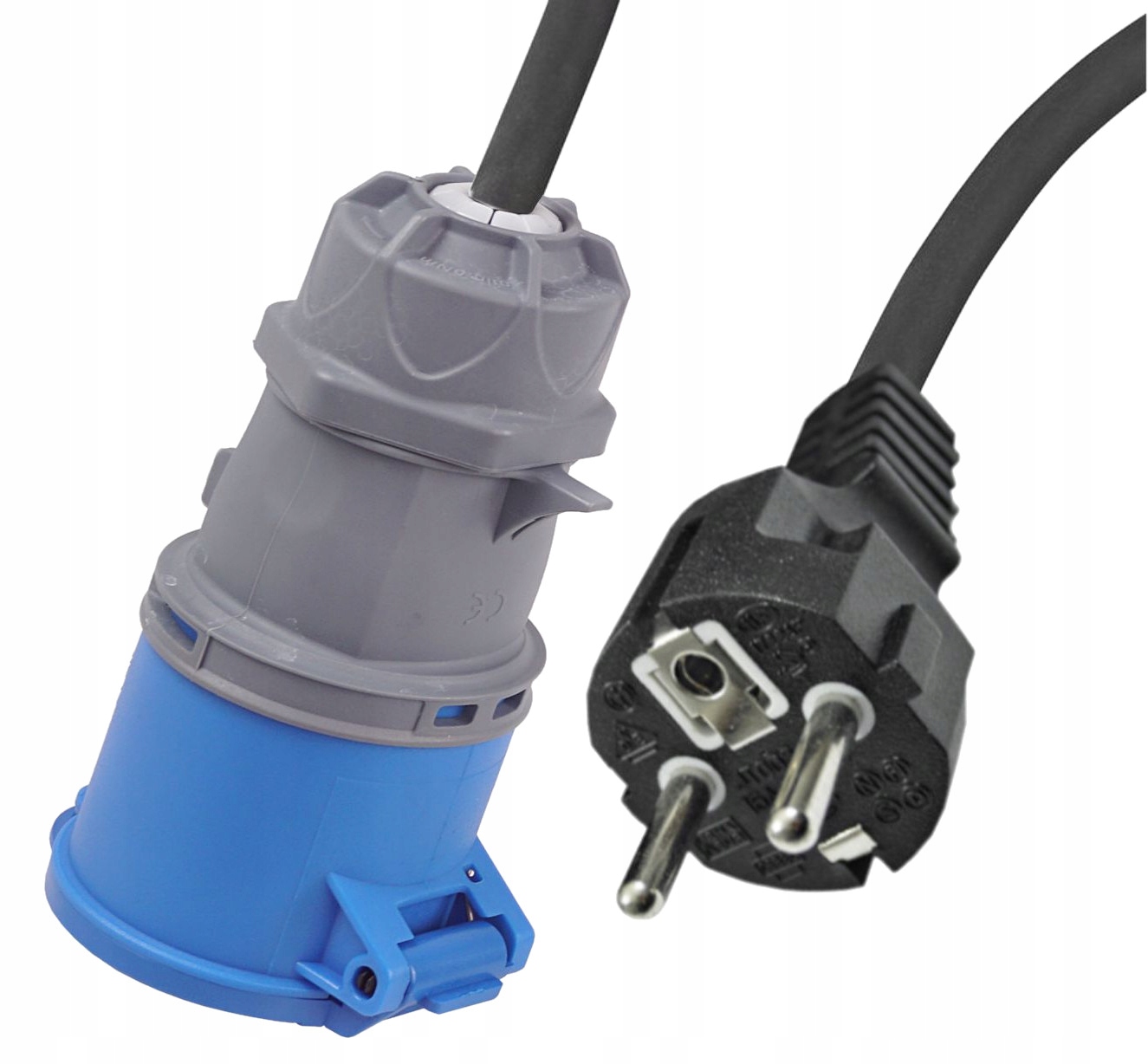 POLSKI ADAPTER CEE GNIAZDO WTYCZKA 230V 200CM DO KAMPERA PRZEJŚCIÓWKA 16A Marka ADELID