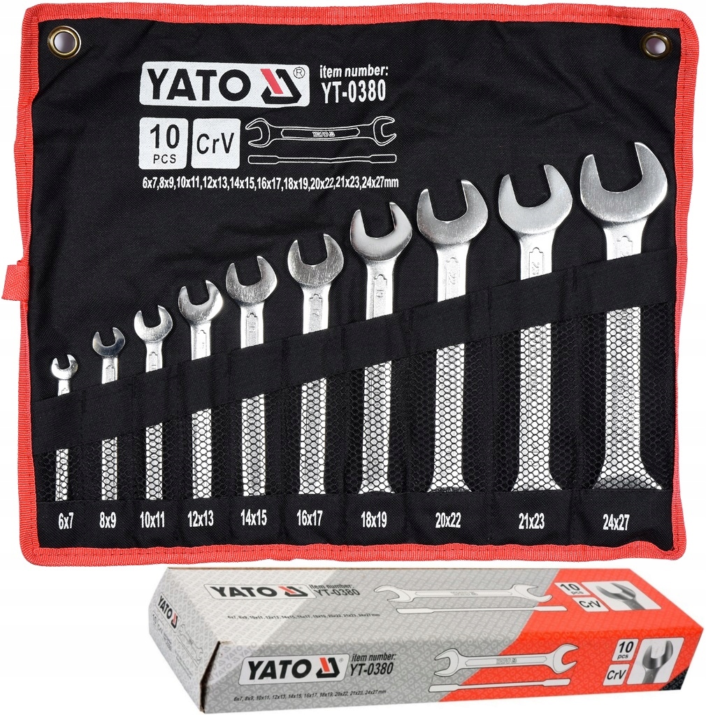 

Yato Klucze Płaskie 6-27 10 Szt YT-0380 Zestaw
