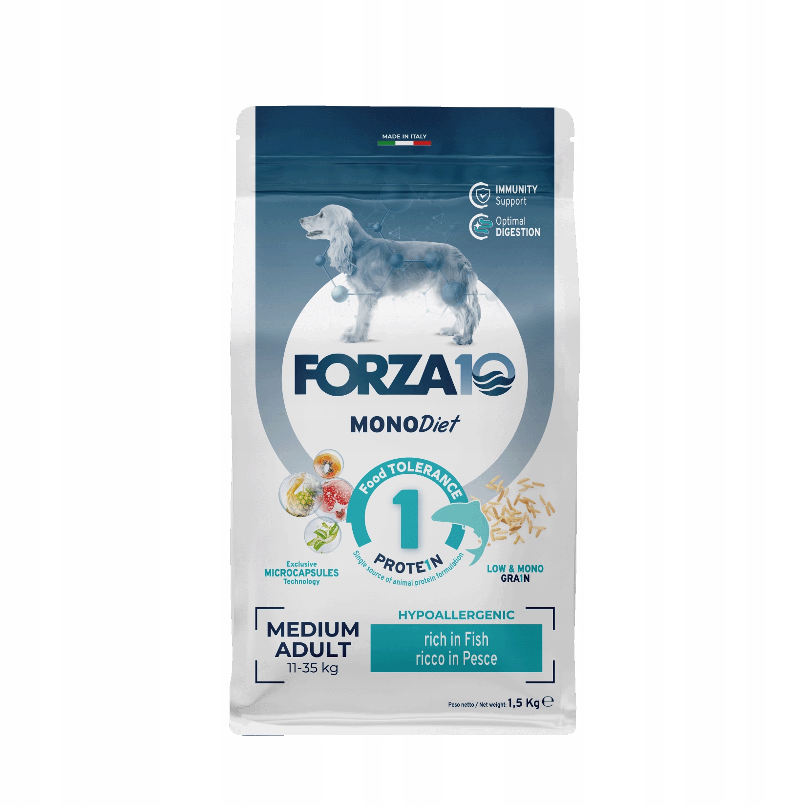 Forza10 Medium MonoDiet bohatá na ryby pro psa Hypoallergenic 1,5 kg