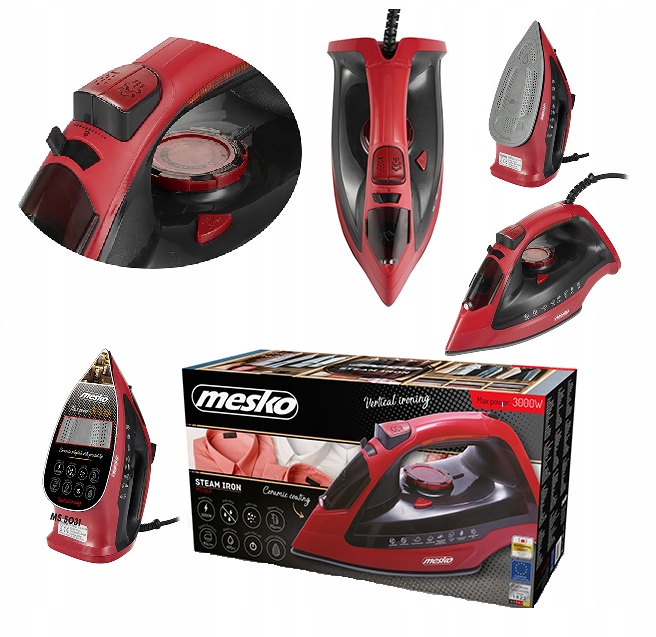 ŻELAZKO PAROWE CERAMICZNE RĘCZNE STRAŻAK 3000 W Stan opakowania oryginalne